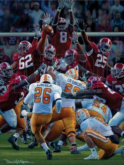 Alabama Daniel Moore Maximum Block Terrence Cody Print