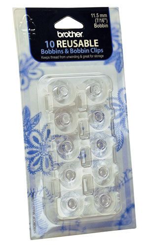 Brother 10x SA156 BOBBINS Bobbin Clips Sabobclip New