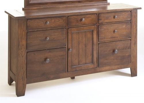 Broyhill Attic Heirlooms Rustic Oak Bedroom Door Dresser