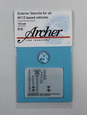 Archer Fine Transfers 1/35 Exterior Stenciling for M113 Based Vehicles 