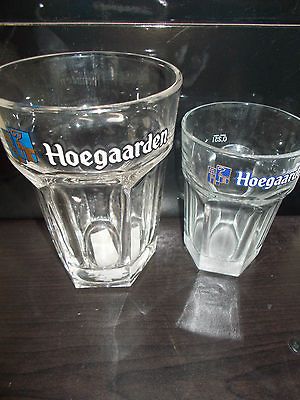 VINTAGE SET of 2 BELGIAN HOEGAARDEN STEINS   REGULAR & OVER SIZED