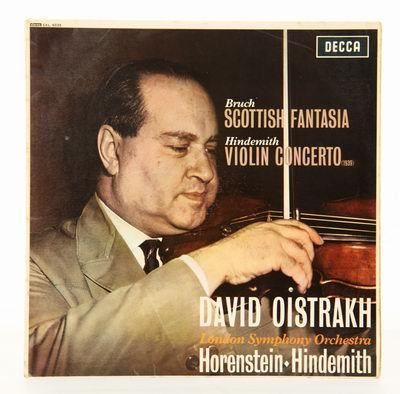 OISTRAKH VIOLIN BRUCH SCOTTISH FANTASIA HINDEMITH 1962 DECCA LP SXL 