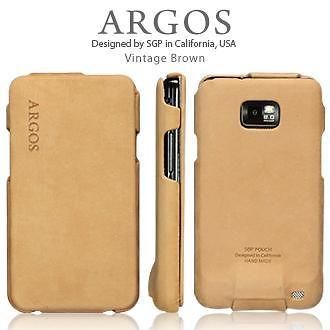 SGP ARGOS SERIES VINTAGE BROWN FOR SAMSUNG GALAXY S2 i9100 LEATHER 