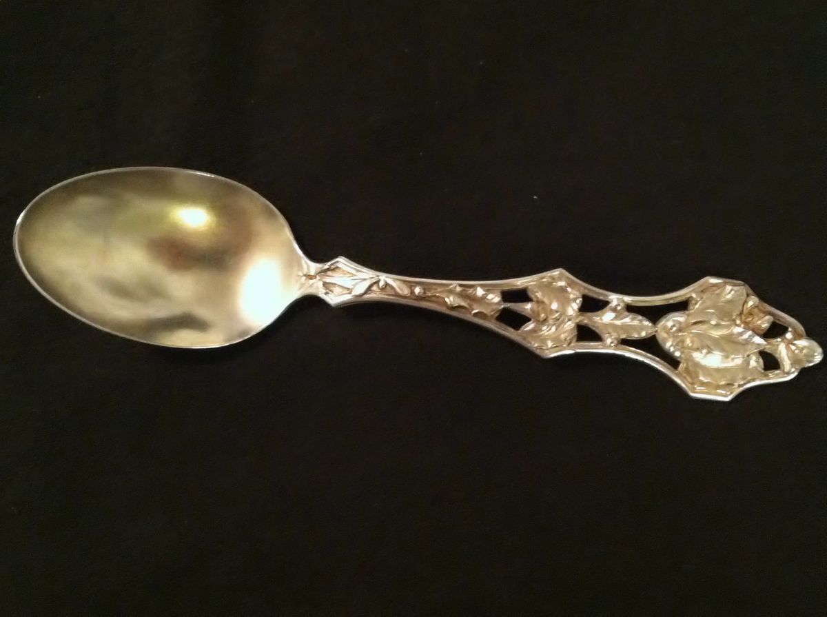  SMC Sterling Silver Teaspoon Ivy Pattern