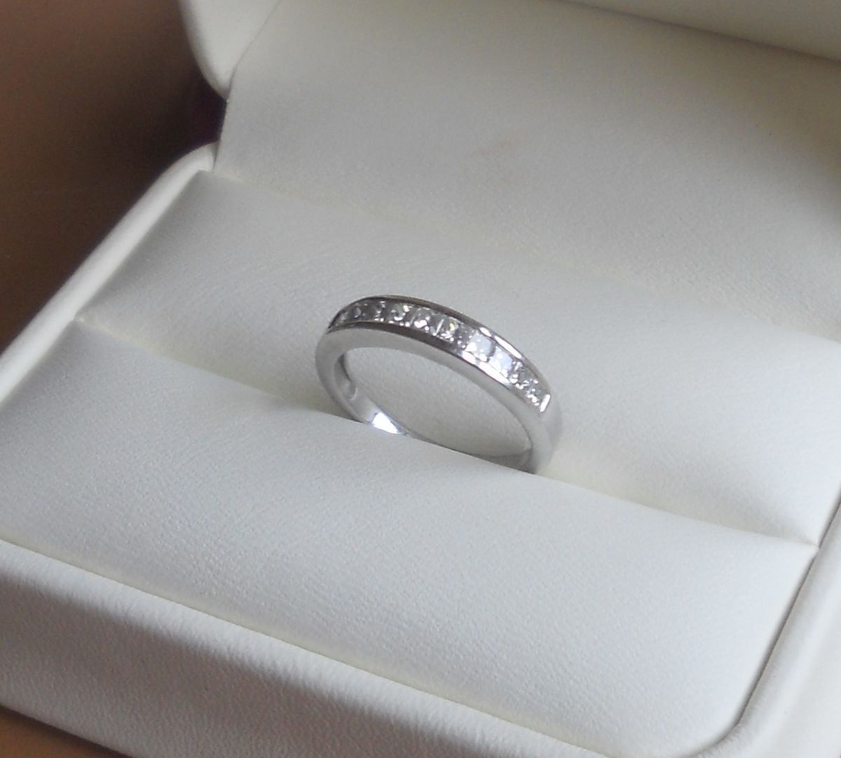 PLATINUM PRINCESS CUT DIAMOND ANNIVERSARY BAND