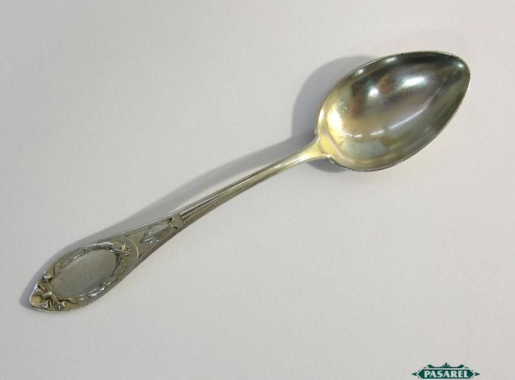 Fine Antique Set Of 800 Silver 6 Spoons Buchwald Germany Ca 1900