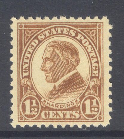 SCOTT 553 VF OG H HARDING STAMP PERFORATED 11