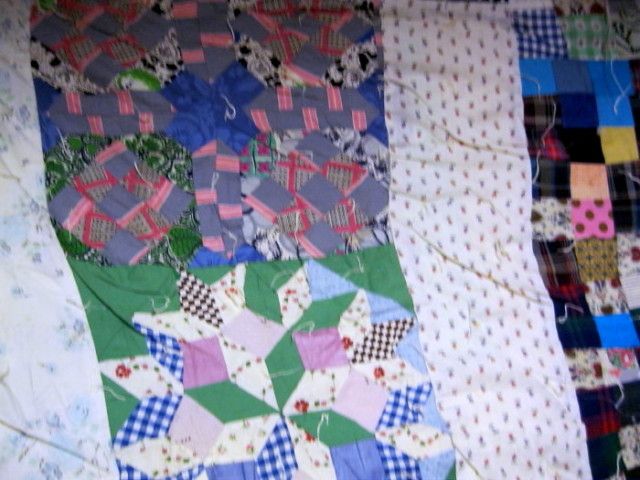   Folk Art African American Buffalo Gap Improvisational Quilt