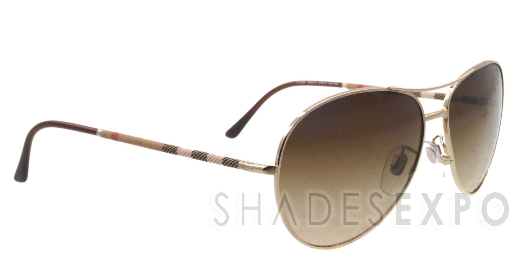 New Burberry Sunglasses Be 3056 Gold 1002 13 BE3056