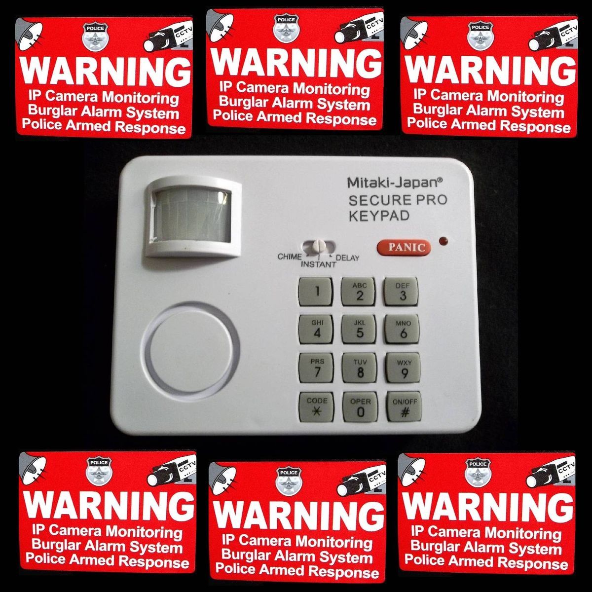 HOME SECURITY KEYPAD PIR MOTION DETECTOR BURGLAR ALARM DOOR WARNING 