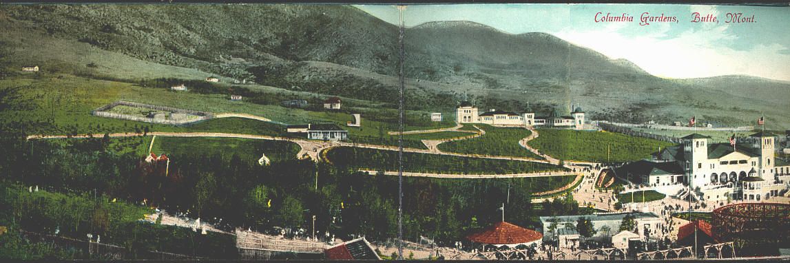 Butte Montana MT 1905 Trifold Panorama Columbia Gardens Amusement Park 