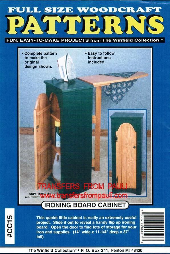   Full Size Woodcraft Patterns #CC15    Ironing Board Cabinet