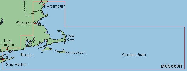 GARMIN BLUECHART MUS003R CAPE COD DATA CARD MARINE CHART BOAT