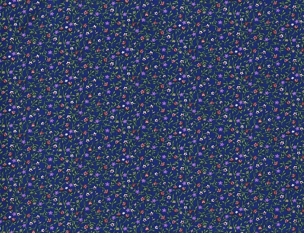 Fat Quarter Quilt Quilting Fabric Calico Small Floral Navy Blue Red 