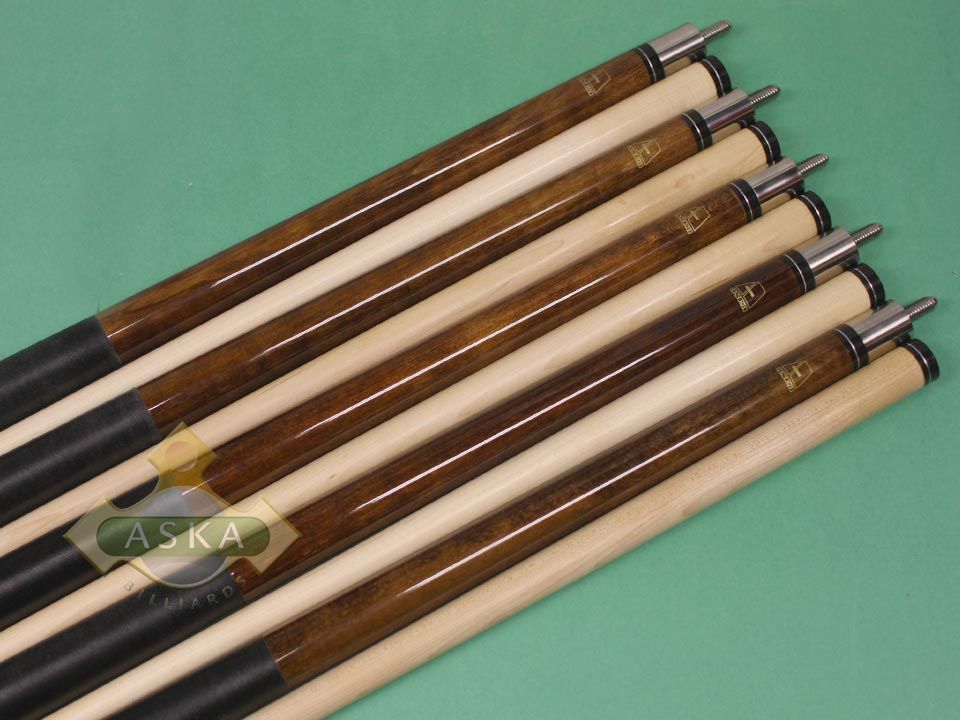 Billiard Equipment 5 Pool Cues Aska L2 Brown Maple Cues