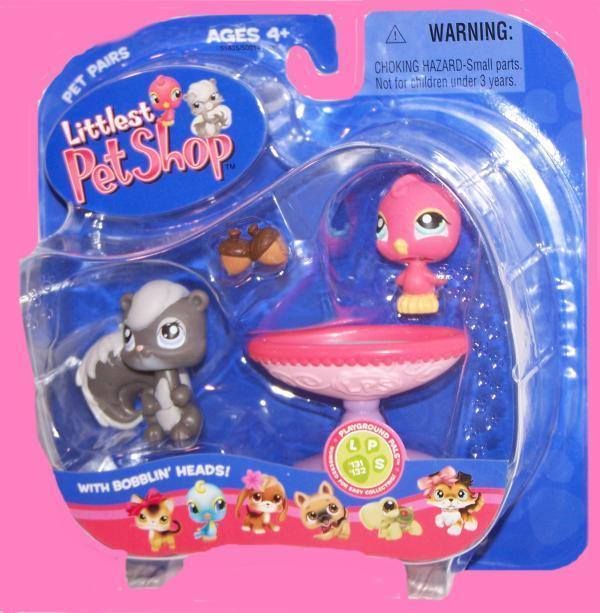 Littlest Pet Shop 132 131 Squirrel Pink Canary Bird