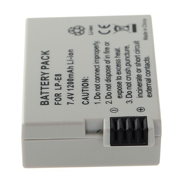 Rechargheable Battery for Canon LP E8 LPE8 EOS 550D 600D Rebel T2i T3i 