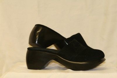 calleen cordero black suede clog women s size 8