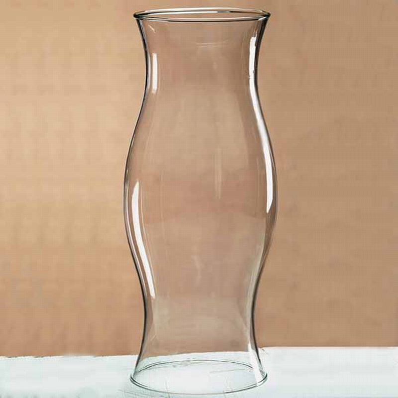 Flared Round Hurricane Glass Pillar Candle Holder