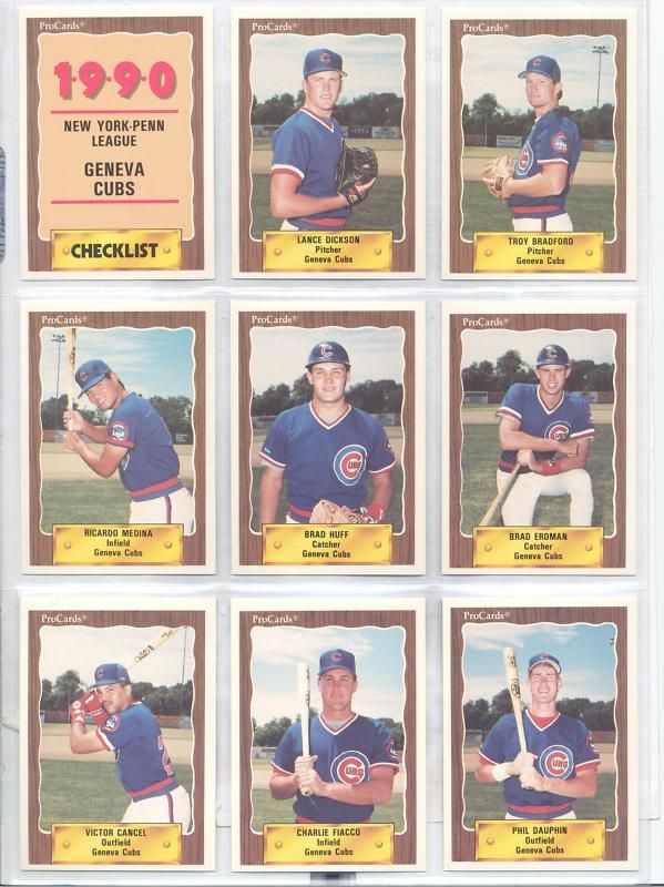 1990 Geneva Cubs Charlie Fiacco Camarillo California CA