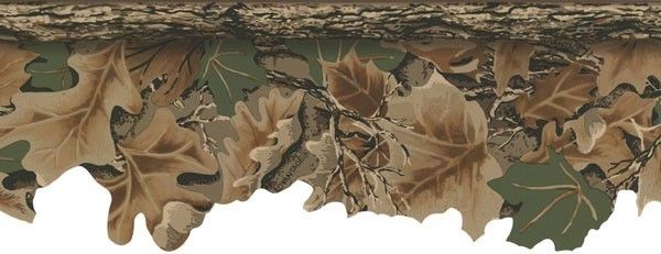 Jordan Advantage Camouflage Wallpaper Border Camo Leaves York WD4130B 