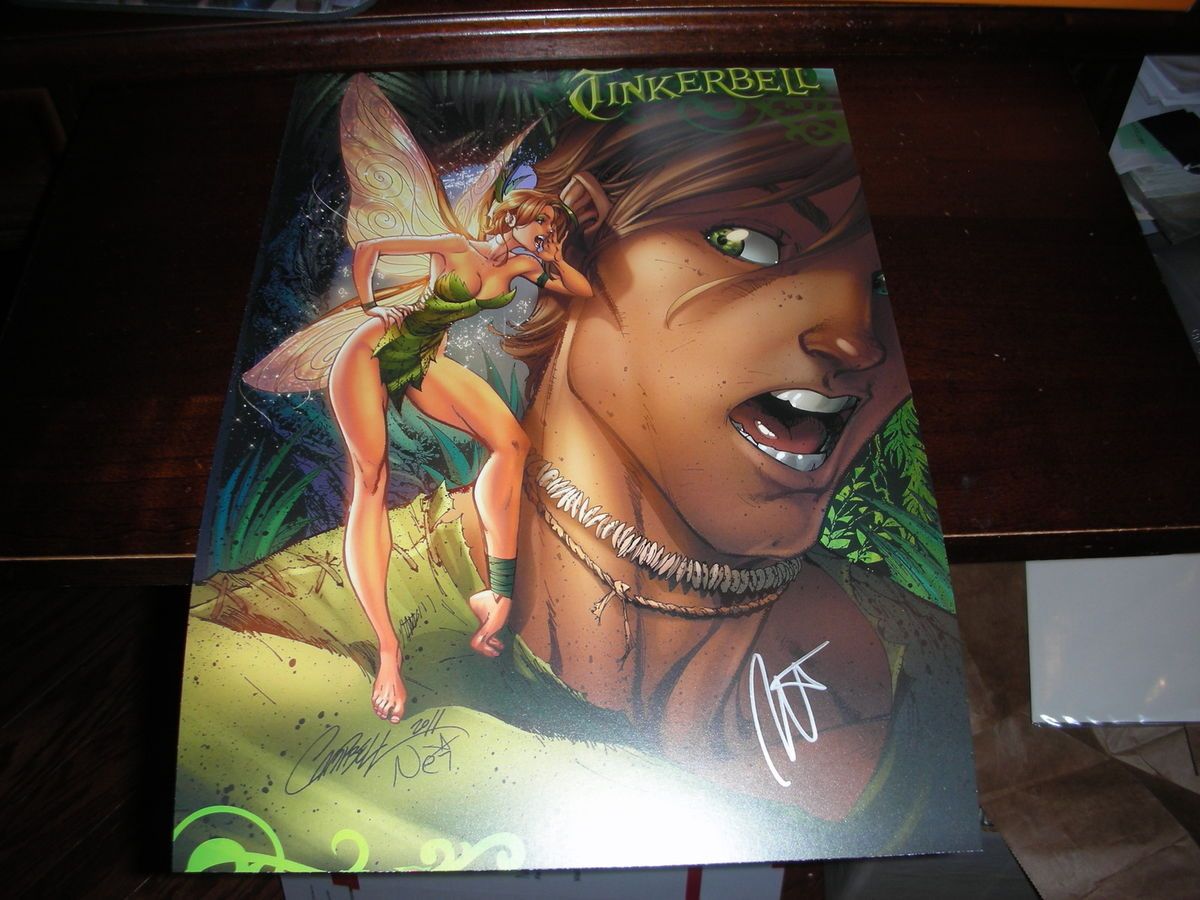 Tinkerbell J Scott Campbell Art Prnt Calendar Page Signed A Nei On Popscreen