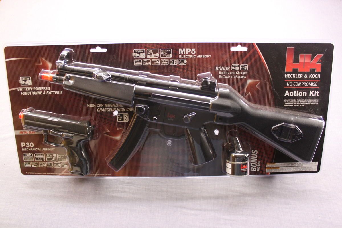   Koch Airsoft Electric Metal MP5 Auto Machine Gun P30 Pistol New