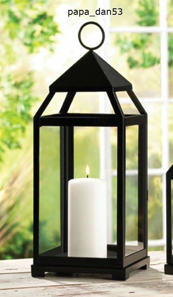 12 Large Contemporary Pillar Candle Lanterns Wedding Centerpieces 