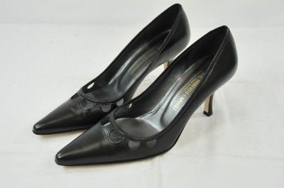 Roberto Capucci Made in Italy Best Black Lthr Pump Pointed Toe 8B 3241 