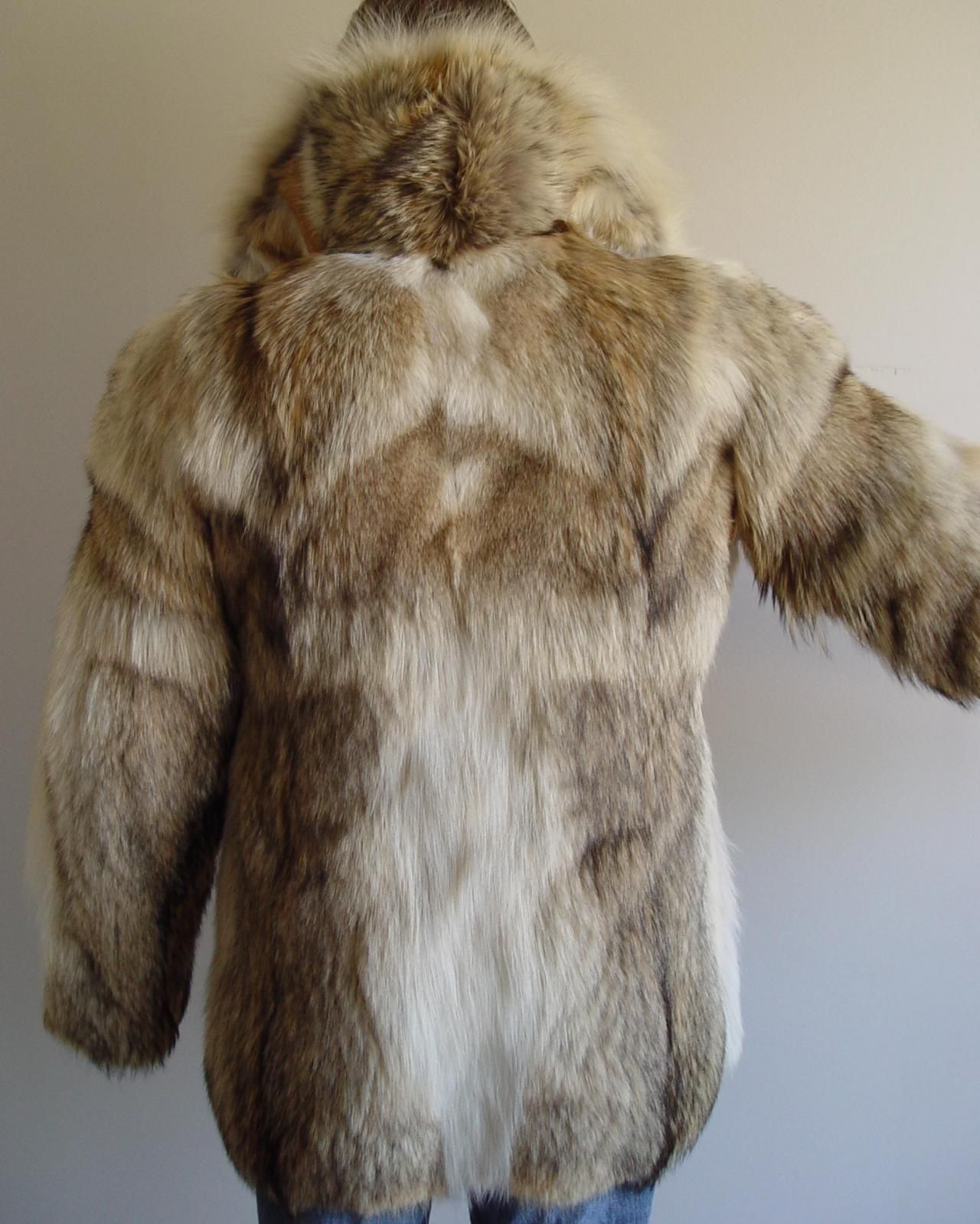 Mens Natural Canadian Coyote ¾ Car Coat Size 38