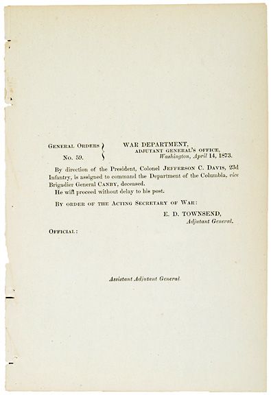 1873 Modoc War General Edward Canby Massacred