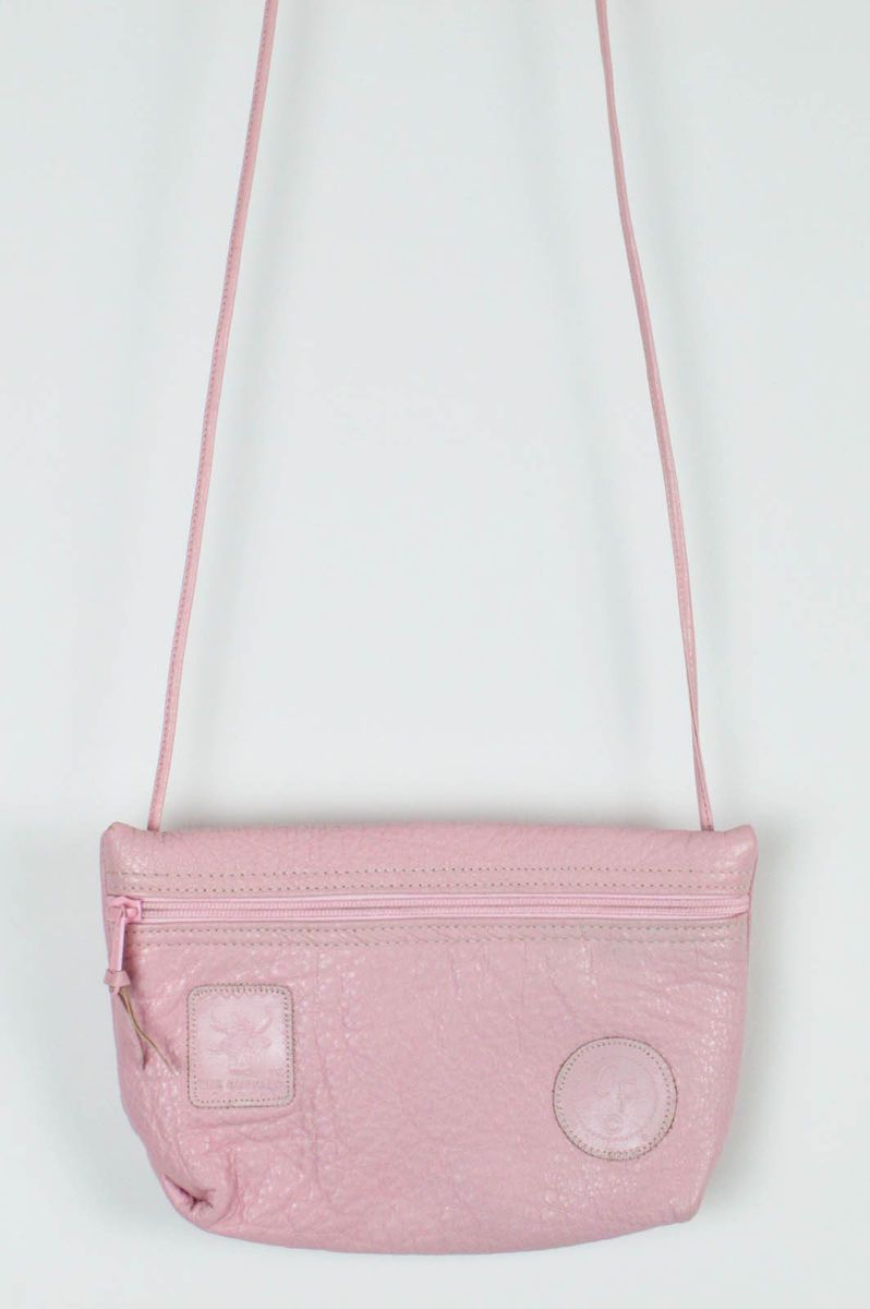 Carlos Falchi Vintage 90s Light Pink Cross Body Bag