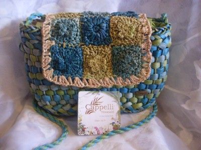 Beautiful Cappelli Straworld Teal Blue Green Shoulderbag