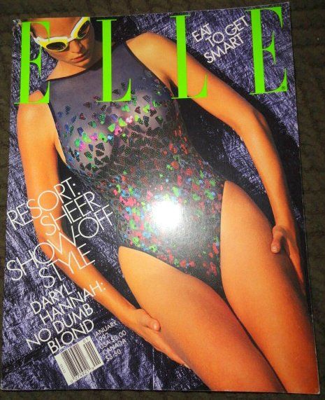 Vintage Elle 1 1992 Claudia Schiffer Rachel Williams Daryl Hannah 