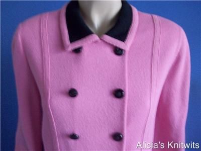 Castleberry Santana Nubby Knit Pink Black Suit 18 14 16