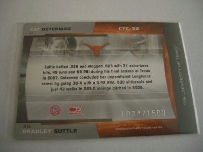 Cat Osterman Suttle College Ties Donruss Elite 2008 32