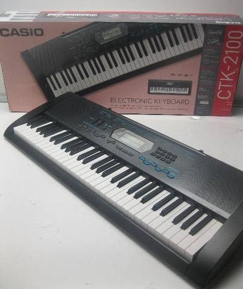 Casio CTK2100 61 Key Portable Keyboard Package Headphones Stand Power 