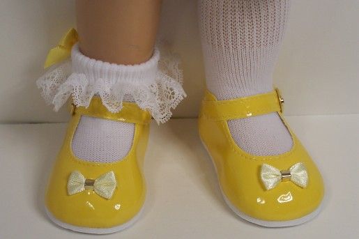 DK Yellow Patent MJ Doll Shoes for Chatty Cathy♥