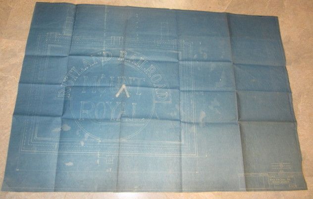 Old Rear End SIGN for RUTLAND RAILROAD   Mount Royal   Train Blueprint 