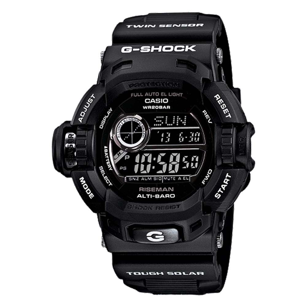 Casio G9200BW 1 Mens G Shock Triple Sensor Black Resin World Timer 