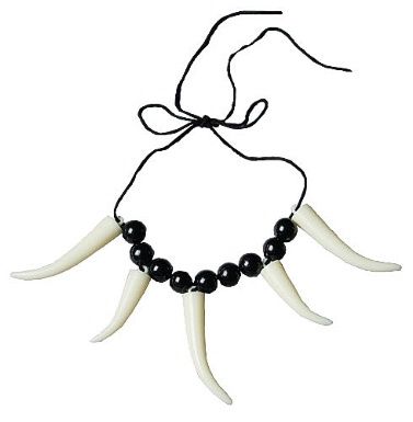 This Tooth Necklace Completes any Caveman or Cavewoman Costume.