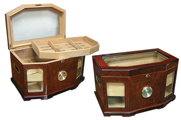 The Chancellor 300 Cigar Humidor Case Mahogany Finish