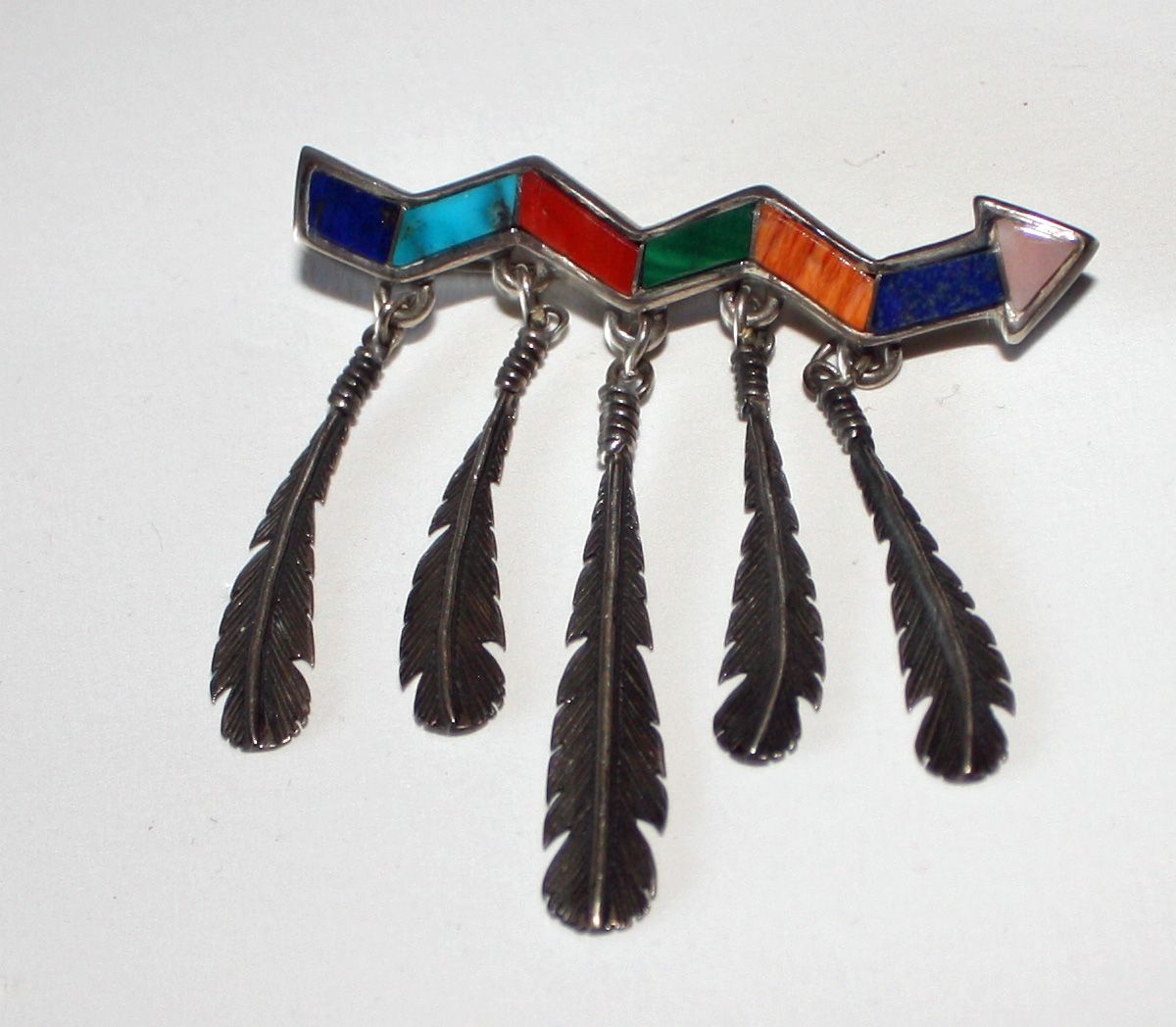   Indian Pin Jewelry Sterling Silver Kachina Wolf Southwest