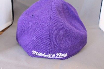 CHARLOTTE HORNETS MITCHELL & NESS NBA FITTED HAT CAP 2TONE WOOL PURPLE 