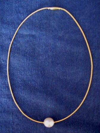 Tiffany 14mm South Sea Pearl on Gold Mesh Necklace