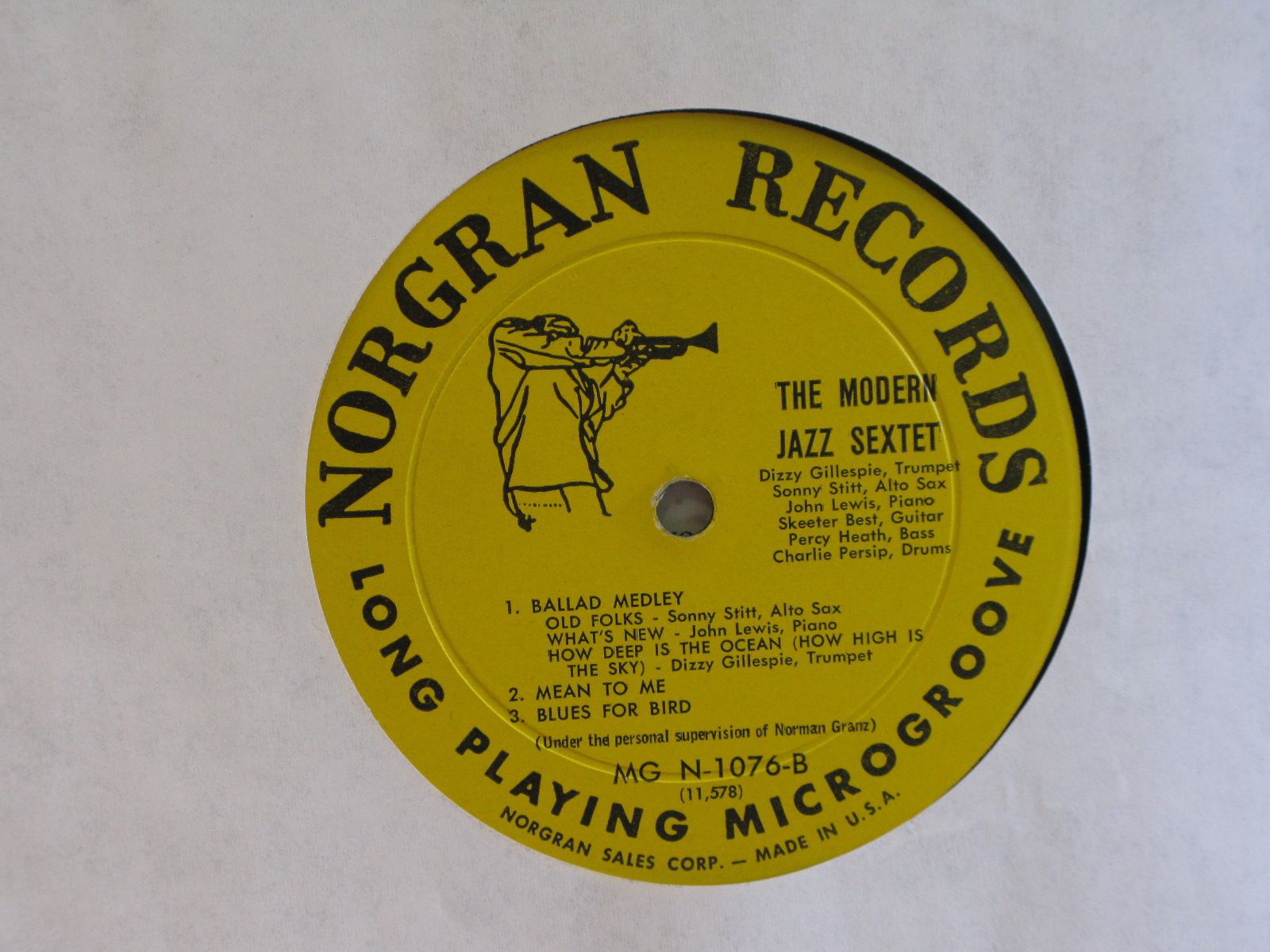 Modern Jazz Sextet Norgran MG N 1076 VG David Stone Martin Cover DSM 