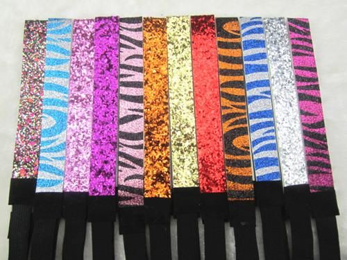 Hot Mix 12pcs Glittery Headband Glitter Stretch Sparkly Softball 