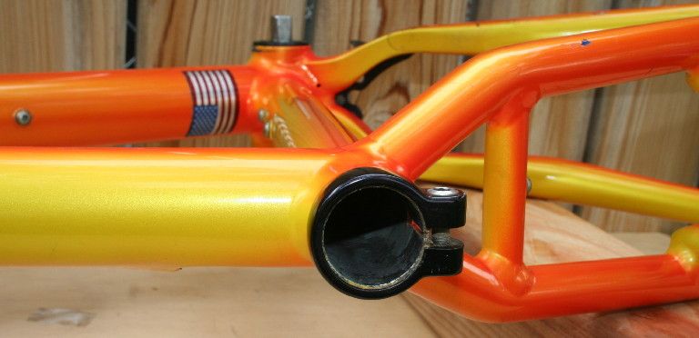   Attitude Race Koi Orange Yellow MTB Frame Made in Chehalis WA