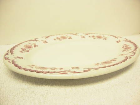  Ware Shenango China Chardon Rose Oval Serving Platter Plate