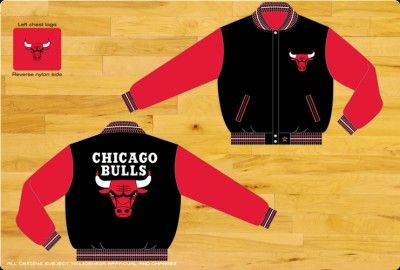 Chicago Bulls NBA Licensed Two Toned Reversible Wool Adult Jacket